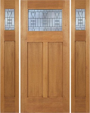 WDMA 60x80 Door (5ft by 6ft8in) Exterior Mahogany Pearce Single Door/2side w/ B Glass 1