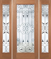 WDMA 60x80 Door (5ft by 6ft8in) Exterior Mahogany Roma Single Door/2side w/ WM Glass - 6ft8in Tall 1