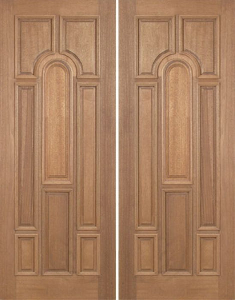 WDMA 60x96 Door (5ft by 8ft) Exterior Mahogany Revis Double Door Plain Panel - 8ft Tall 1