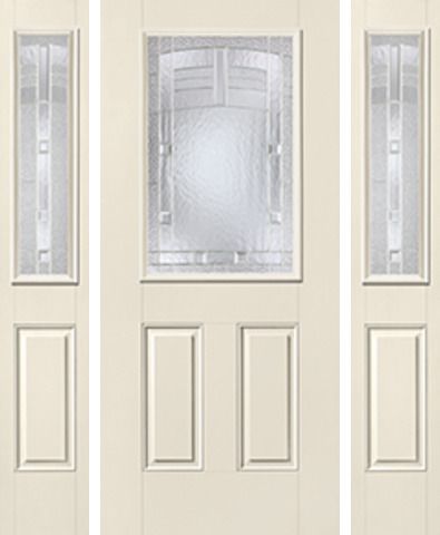 WDMA 62x80 Door (5ft2in by 6ft8in) Exterior Smooth MaplePark Half Lite 2 Panel Star Door 2 Sides 1