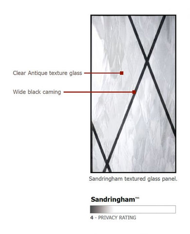 WDMA 64x80 Door (5ft4in by 6ft8in) Exterior 80in ThermaPlus Steel Sandringham 1 Panel 3/4 Lite Double Door 3