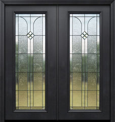 WDMA 64x80 Door (5ft4in by 6ft8in) Exterior 80in ThermaPlus Steel Cantania Full Lite Double Door 1