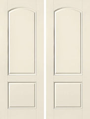 WDMA 64x96 Door (5ft4in by 8ft) Exterior Smooth 8ft 2 Panel Soft Arch Star Double Door 1