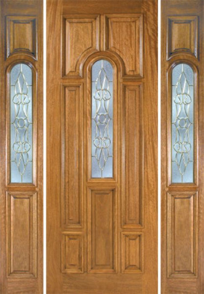 WDMA 64x96 Door (5ft4in by 8ft) Exterior Mahogany Talbot Single Door/2side w/ L Glass 1