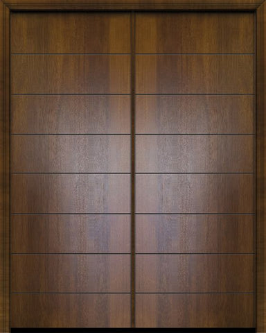 WDMA 64x96 Door (5ft4in by 8ft) Exterior Mahogany 96in Double Westwood Contemporary Door 1