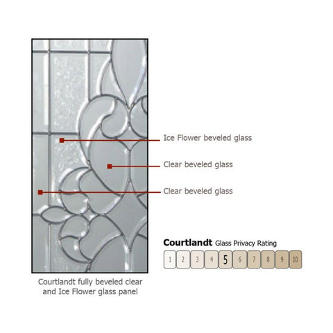 WDMA 64x96 Door (5ft4in by 8ft) Exterior Mahogany 96in Double 3/4 Lite Courtlandt Door 2