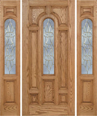 WDMA 66x80 Door (5ft6in by 6ft8in) Exterior Oak Carrick Single Door/2side w/ OL Glass - 6ft8in Tall 1