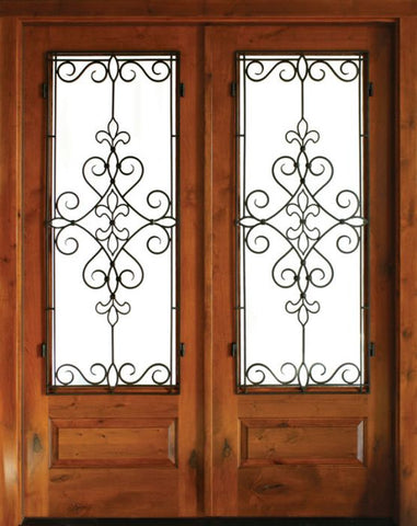 WDMA 68x78 Door (5ft8in by 6ft6in) Exterior Knotty Alder Oconee Gilford Double Door 1