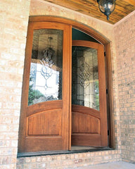 WDMA 68x78 Door (5ft8in by 6ft6in) Exterior Mahogany Lake Norman Double Door/Arch Top Aberdeen 2