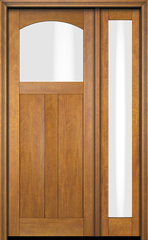 WDMA 68x78 Door (5ft8in by 6ft6in) Exterior Swing Mahogany Arch Lite 2 Panel Craftsman One Sidelight or Interior Single Door 1