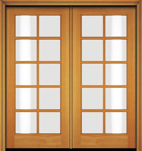 WDMA 68x80 Door (5ft8in by 6ft8in) French Fir 84in 10 Lite Double Door 1