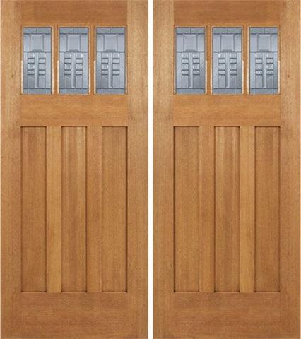 WDMA 72x84 Door (6ft by 7ft) Exterior Mahogany Barnsdale Double Door w/ C Glass 1