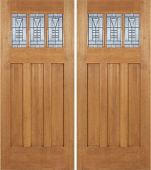 WDMA 72x84 Door (6ft by 7ft) Exterior Mahogany Barnsdale Double Door w/ B Glass 1