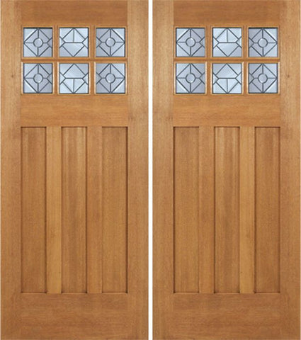 WDMA 72x84 Door (6ft by 7ft) Exterior Mahogany Randall Double Door w/ H Glass 1