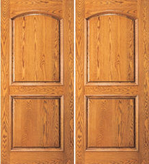 WDMA 72x84 Door (6ft by 7ft) Exterior Mahogany Home Arch 2 Panel Traditional Colonial Double Door 1