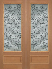 WDMA 72x96 Door (6ft by 8ft) Exterior Mahogany Edwards Double Door w/ S Glass - 8ft Tall 1