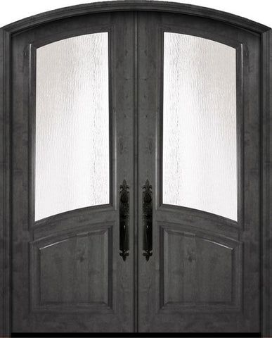 WDMA 72x96 Door (6ft by 8ft) Exterior Knotty Alder 36in x 96in Double Arch Top Smooth Panel Estancia Alder Door 1