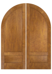 WDMA 84x80 Door (7ft by 6ft8in) Interior Swing Mahogany 3/4 Round Top 2 Panel Transitional Home Style Exterior or Double Door 2