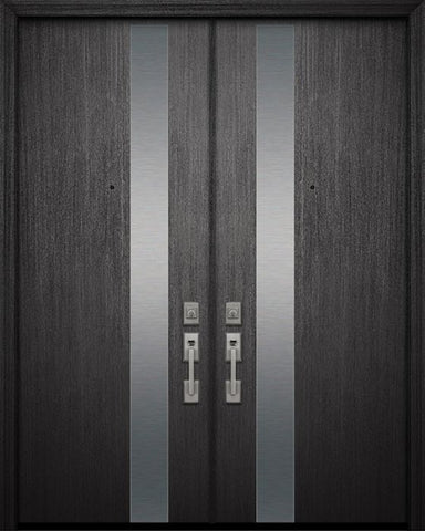 WDMA 84x96 Door (7ft by 8ft) Exterior Mahogany 42in x 96in Double Costa Mesa Steel Contemporary Door 1