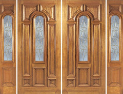 WDMA 88x80 Door (7ft4in by 6ft8in) Exterior Mahogany Ironbark Double Door/2side w/ OL Glass 1