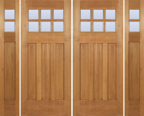 WDMA 96x80 Door (8ft by 6ft8in) Exterior Mahogany Randall Double Door/2side w/ DB Glass 1