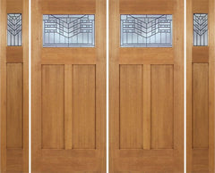 WDMA 96x80 Door (8ft by 6ft8in) Exterior Mahogany Pearce Double Door/2side w/ E Glass 1