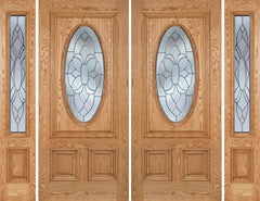 WDMA 96x80 Door (8ft by 6ft8in) Exterior Oak Watson Double Door/2side w/ BO Glass 1