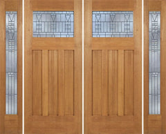 WDMA 96x84 Door (8ft by 7ft) Exterior Mahogany Biltmore Double Door/2 Full-lite side w/ B Glass 1