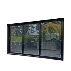 China WDMA Aama Fancy 96 X 80 Balcony 3-track Powder Coated Aluminium Glass Sliding Patio Door