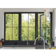 WDMA Aluminum Casement Window With Modern Iron Window Grill Design On Sales