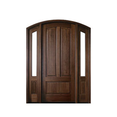 China WDMA oval glass entry door Wooden doors 