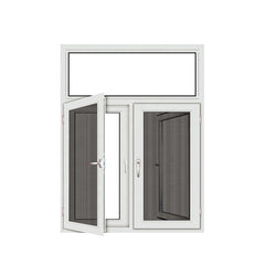 China WDMA Black Aluminium Alloy Double Glazed Fixed Hinged Bay Window And Door Dubai