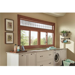 WDMA aluminum sliding window with transom window