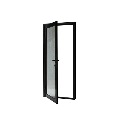 WDMA Commercial Exterior Aluminium Single French Panel Room Front Glass Entry Door And Frame Half Glass