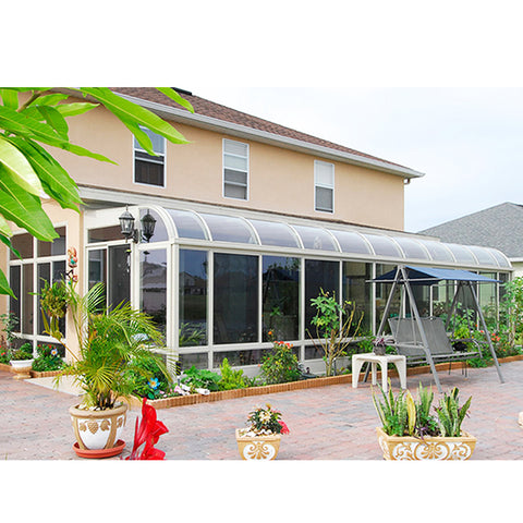 China WDMA curved glass sunrooms Aluminum Sunroom 