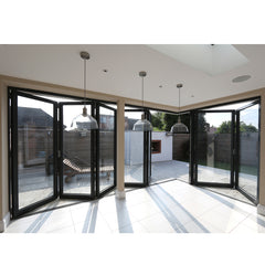 WDMA Custom Latest Main Designs Frameless Sliding Folding And Foldable Glass Door