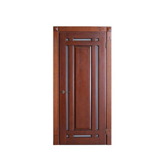 China WDMA Factory Direct Sale External Solid Hardwood Front Door With Glass Design