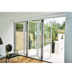 China WDMA Guangzhou Exterior Aluminum Folding Bi-fold Door Multi-leaf