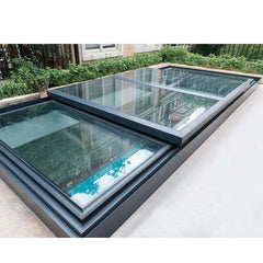 WDMA Hurricane Proof Soundproof Double Glazed Tempered Glass Flat Skyview Roof Window And Door Balcony