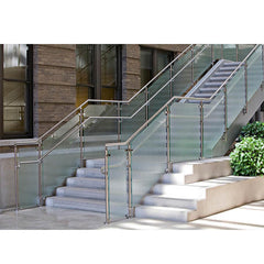 WDMA 10mm thick frameless glass balcony railing Balustrades Handrails 