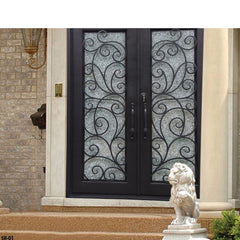 WDMA Wrought Iron Glass Interior Door