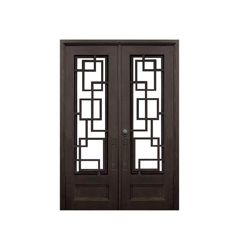 China WDMA iron folding door Steel Door Wrought Iron Door 