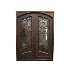 WDMA wrought iron and glass doors iron arch door 