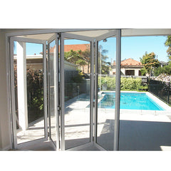 China WDMA Nfrc Bulletproof Glass Aluminium Bifold Doors With German Hardware