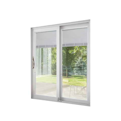 WDMA Painting Hanging Aluminium Half Shatterproof Glass Sliding Door Made In China