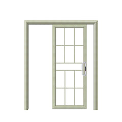 China WDMA Painting Hanging Aluminium Half Shatterproof Glass Sliding Door Made In China