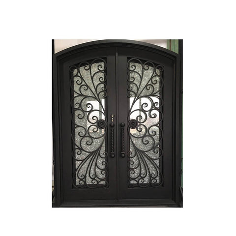 China WDMA double door iron gate Steel Door Wrought Iron Door 