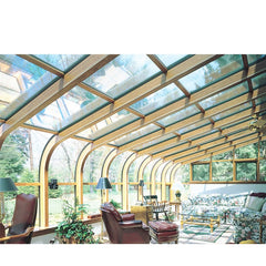 China WDMA Prefabricated Aluminum Frame Curved Glass Sunrooms