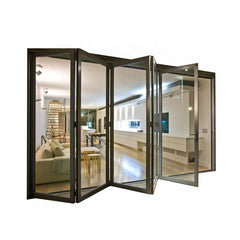 China WDMA Shandong Factory Cheap Price Of Standard Width Aluminum Glass Bi Folding Door