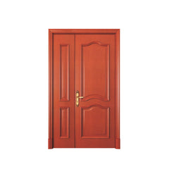 WDMA wooden double door round design Wooden doors 